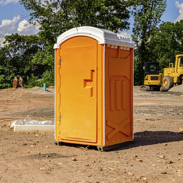 how often are the portable restrooms cleaned and serviced during a rental period in Ozawkie Kansas